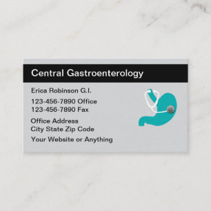 Diseño de tarjetas de presentación médicas de gast