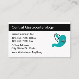 Diseño de tarjetas de presentación médicas de gast