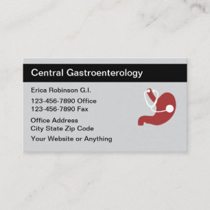 Diseño de tarjetas de presentación médicas de gast