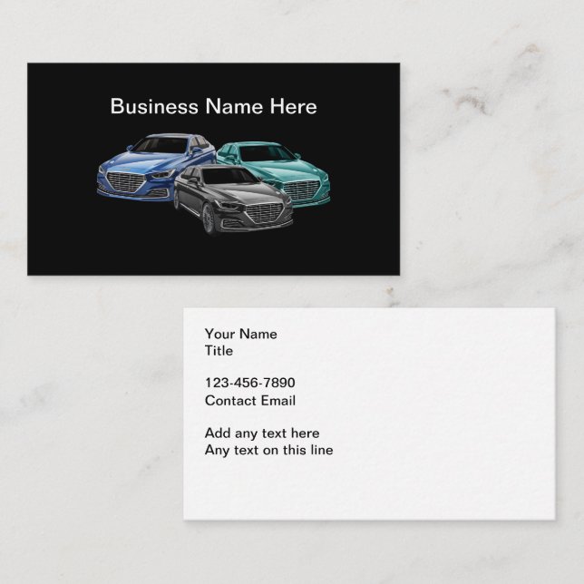 Diseño de tarjetas de visita automotriz para agent (Anverso / Reverso)