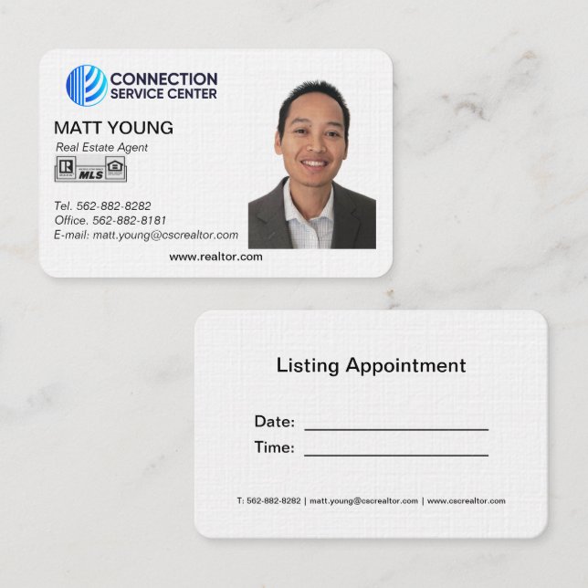 Diseño de tarjetas de visita de agente inmobiliari (Anverso / Reverso)