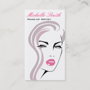 Diseño de tarjetas de visita de artista de maquill