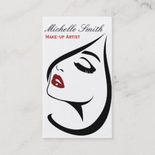 Diseño de tarjetas de visita de artista de maquill