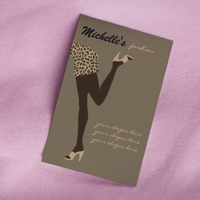 Diseño de tarjetas de visita de chica de moda (Subido por el creador)
