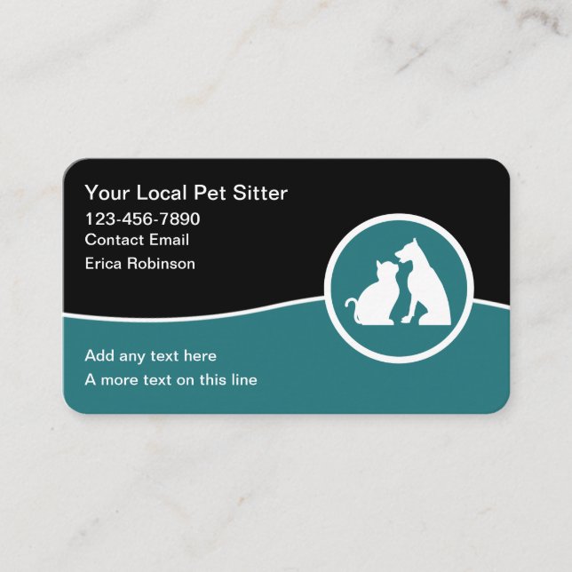 Diseño de tarjetas de visita de Guay Mascota Sitte (Anverso)
