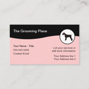 Diseño de tarjetas de visita de la Salon de Perro