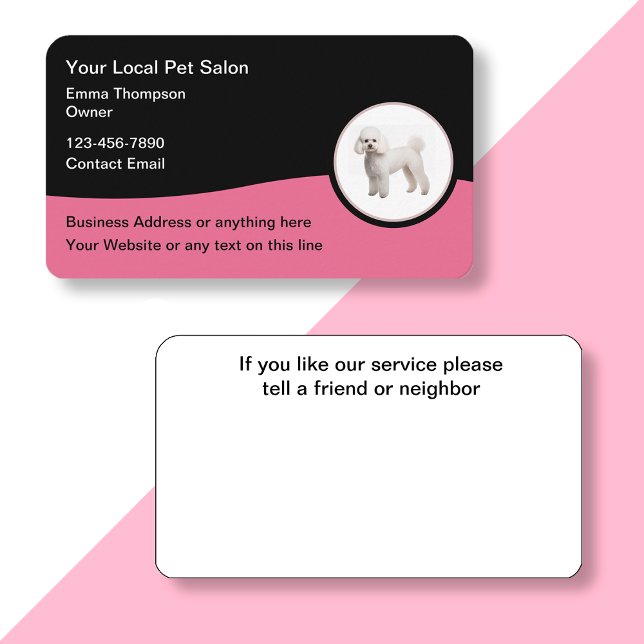 Diseño de tarjetas de visita de Mascota de moda (Subido por el creador)