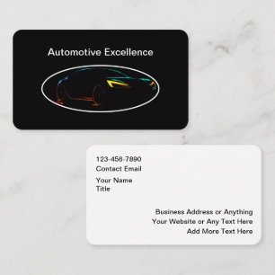 Diseño de tarjetas de visita de negocios automotri