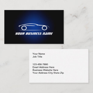 Diseño de tarjetas de visita de negocios automotri