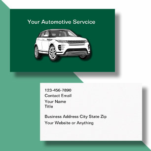 Diseño de Tarjetas de Visita de Servicios Automotr