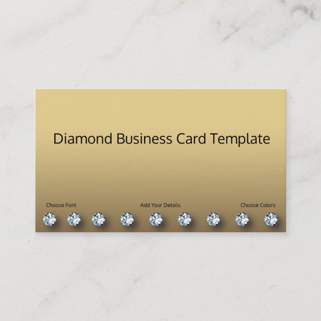 Diseño de tarjetas de visita Gold y Diamond (Anverso)