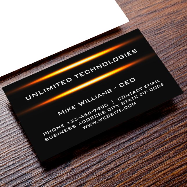 Diseño de tarjetas de visita Guay de tecnología (Subido por el creador)