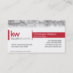Diseño de tarjetas de visita inmobiliaria Keller W