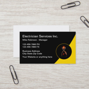 Diseño de tarjetas de visita modernas para electro