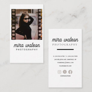 Diseño de tarjetas de visita para fotografía elega
