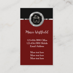 Diseño de tarjetas de visita vertical Realtor de c