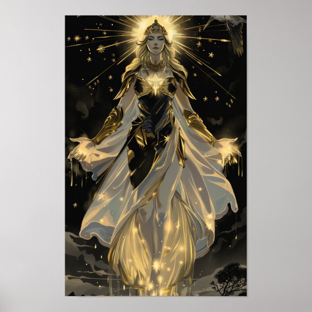 Diseño de tarjetas Tarot místicas - Poste de arte  (Frente)