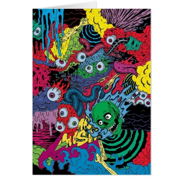 diseño de tatuaje de fantasmas coloridos (Frente)