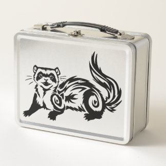 Diseño de tatuaje de ferret tribal