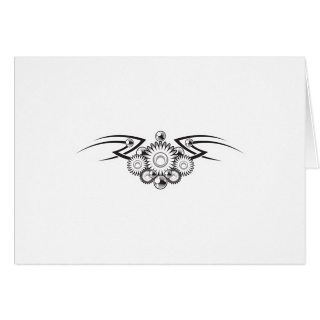 Diseño de Tatuaje de Flor Azteca (Anverso (Horizontal))