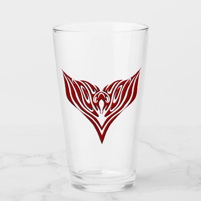 Diseño de tatuaje tribal de aves de ala roja (Anverso)