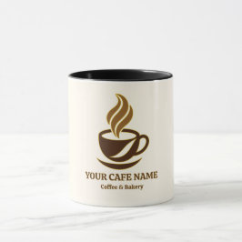 Diseño de taza de café de apertura de café editabl