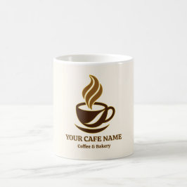 Diseño de taza de café de apertura de café editabl