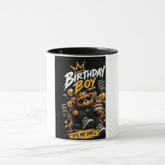 Diseño de taza de oso de peluche para cumpleaños