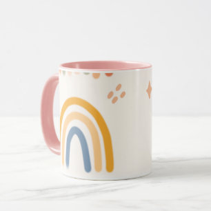 Diseño de taza Doodle Arcoíris Alegre