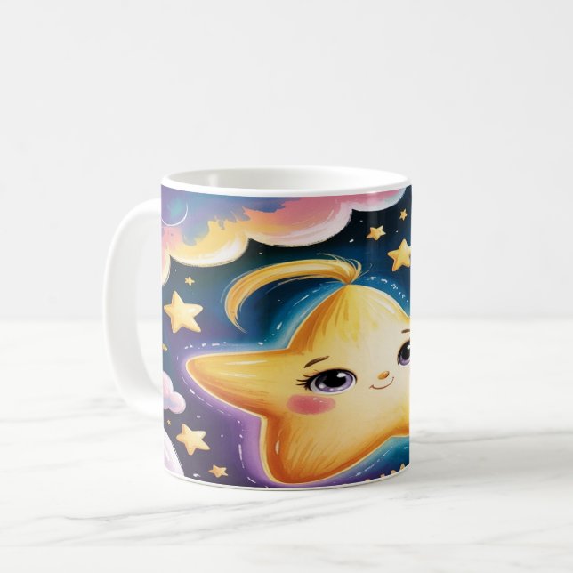Diseño de Taza Estelar – Arte de Copa Celestial Mi (Anverso izquierdo)