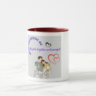 Diseño de taza para enamorados románticos