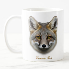 Diseño de tazas de café Corsac Fox de dos caras