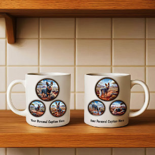 Diseño de tazas de café de 6 imágenes para perro b