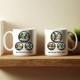 Diseño de tazas de café de 6 imágenes para perros