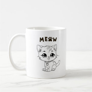 Diseño de tazas de café para gato