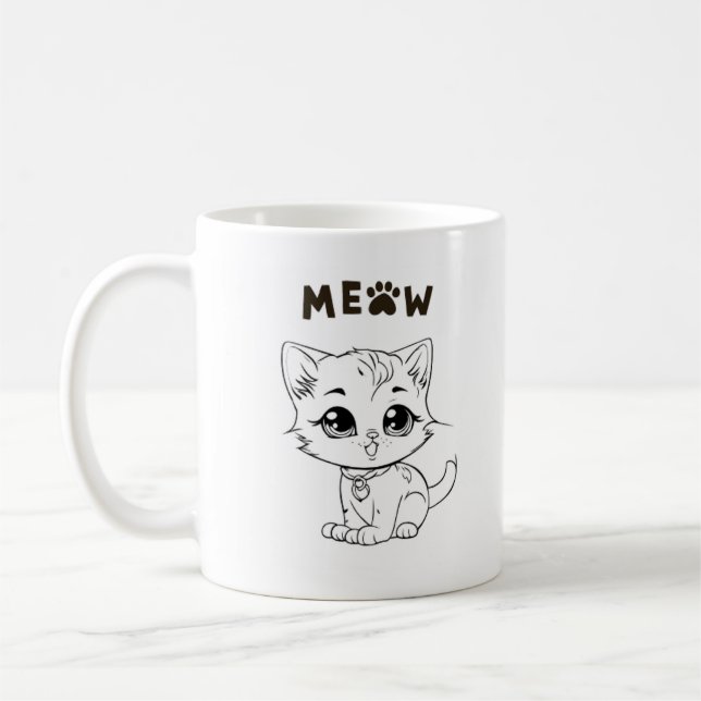 Diseño de tazas de café para gato (Izquierda)