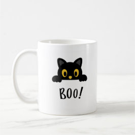 Diseño de tazas de café para gato de Halloween