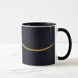 Diseño de tazas de oro y negro