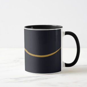 Diseño de tazas de oro y negro