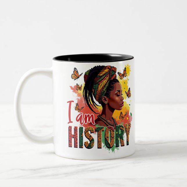 Diseño de tazas y tazas de historia negra (Izquierda)