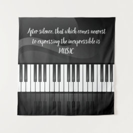 Diseño de teclado de piano Tapiz de pared