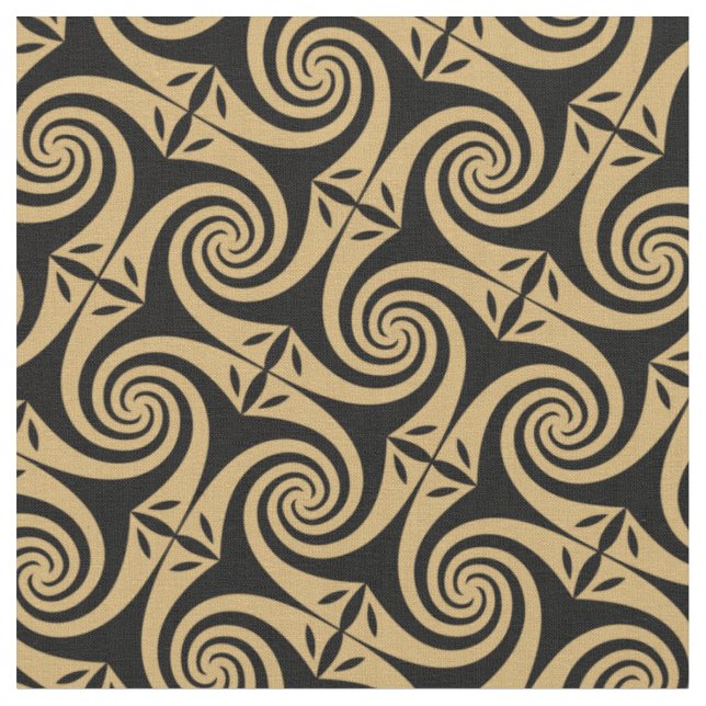 Diseño de tela de patrones de espirales celtas (De cerca)
