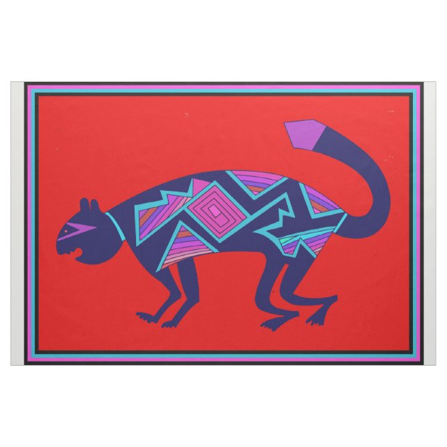 Diseño de tela Mimbres Wild Cat (Yarda)