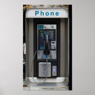 Diseño de Teléfono Público Retro, Arte de Cabina T