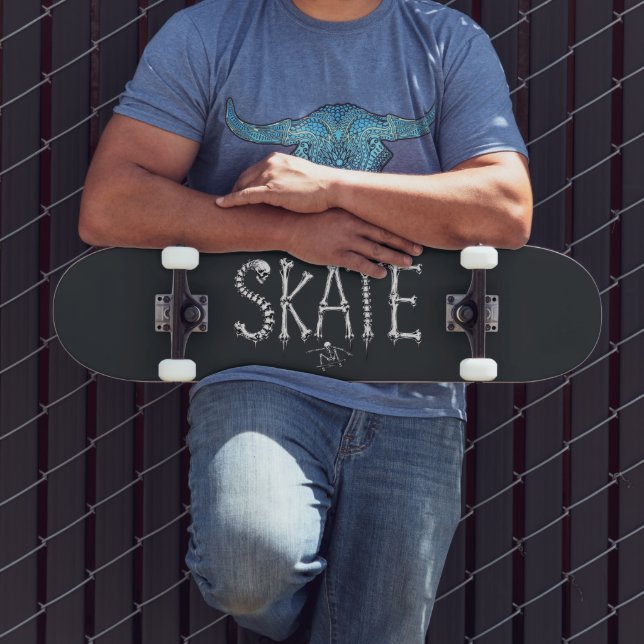 Diseño de terror de patineta esqueleto (Exterior 3)