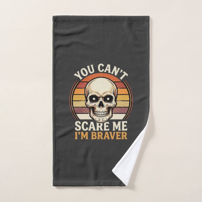 Diseño de terror retro de cráneo de Halloween más  (Toalla de mano)