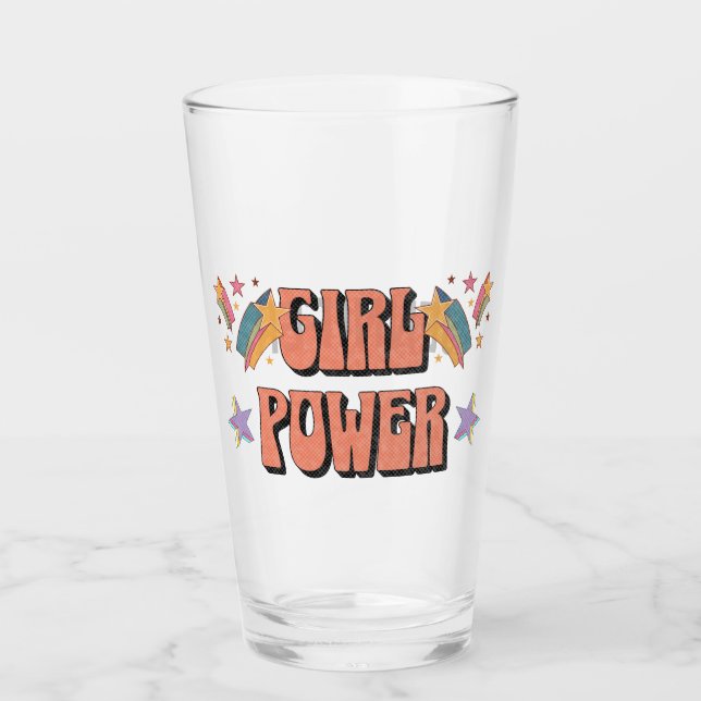 Diseño de texto de chica Power con estrellas (Anverso)