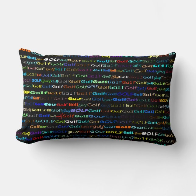 Diseño de texto de golf en almohada lumbar (Anverso)