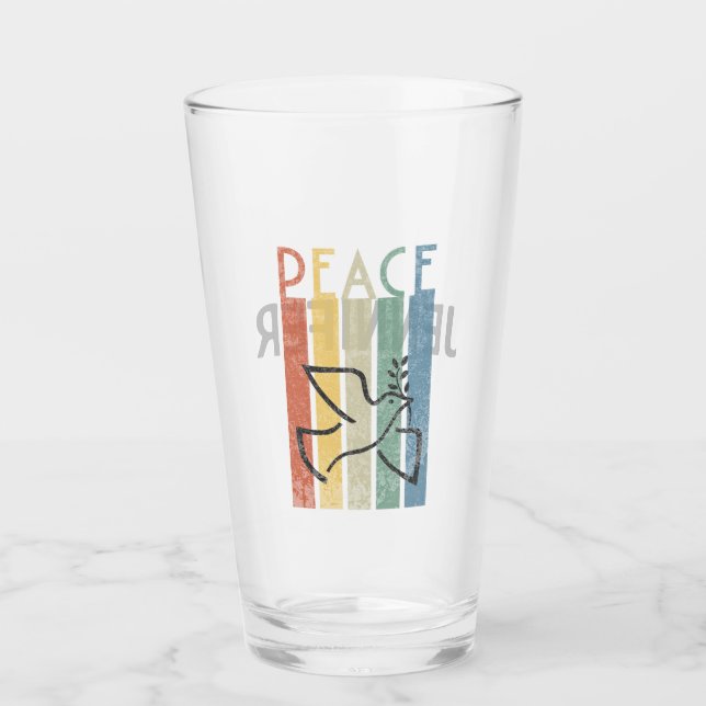 Diseño de texto de paz colorido (Anverso)