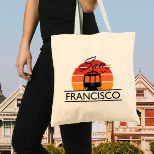 Diseño de texto de San Francisco, bolsa de tocador